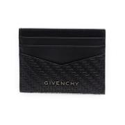 Givenchy Svart Läder Plånbok Snygg Design Black, Herr