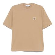 Stone Island Beige T-shirts och Polos med Logo Beige, Herr