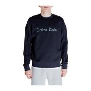 Calvin Klein Svart Bomullsblandad Tröja för Män Black, Herr