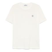 Stone Island Beige T-shirts och Polos med Compass Logo Beige, Herr