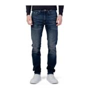 GAS Blå Slim Fit Bomulls Jeans Blue, Herr