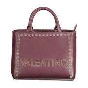 Valentino by Mario Valentino Röd Polyeten Handväska med Topp Handtag R...