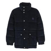 Maison Kitsuné Blå Vadderad Jacka med Corduroy Mönster Blue, Herr