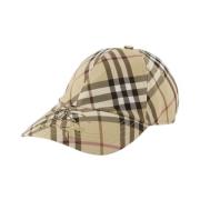 Burberry Neutral Syntetisk Check Keps Essential Beige, Unisex