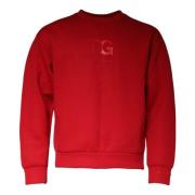 Dolce & Gabbana Maroon DG Logo Bomullsweatshirt Red, Herr