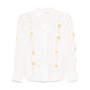 Zimmermann Ivory Buttoned Skjorta Beige, Dam