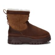 UGG Vattentäta Shearling-fodrade Runda Tå Stövlar Brown, Herr