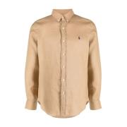 Polo Ralph Lauren Sportig Långärmad Skjorta Beige, Herr