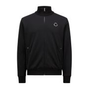 Moncler Logo Patch Zip-Up Cardigan Black, Herr