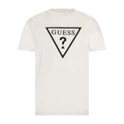 Guess Logotyp Bomull T-shirt - Vit White, Herr