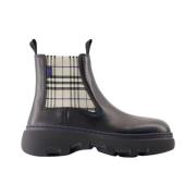 Burberry Låga ankelboots - Läder - Svart Black, Dam