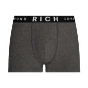 John Richmond Boxershorts med låg midja i kammat bomull Gray, Herr