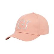 Guess Baseball Logo Strass Keps - Roses Pink, Dam