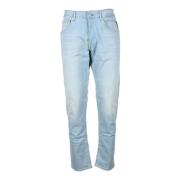 Replay Klassiska Denim Jeans med Elastanblandning Blue, Herr