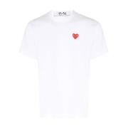 Comme des Garçons Play Vit Hjärtlogo T-shirt White, Herr