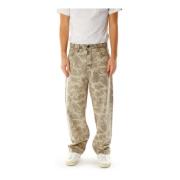 Carhartt Wip Camouflage Loose Fit Tapered Byxor Multicolor, Herr