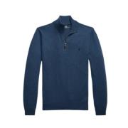 Ralph Lauren Dra halv dragkedja ull Blue, Herr