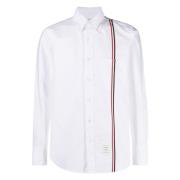 Thom Browne Vit Randig Bomulls Oxford Skjorta White, Herr