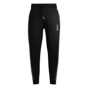 Hugo Boss Svarta Logga Sweatpants Stiligt Avslappnat Plagg Black, Herr