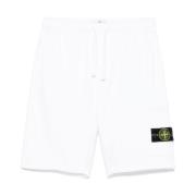 Stone Island Vita Bermudashorts för Män White, Herr