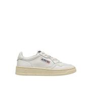 Autry Vintage Låg-Top Läder Sneakers White, Dam