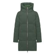 Duno Grön Parka med Fjäderfyllning Green, Dam