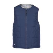 Aquascutum Vändbar Aktiv Gilet Nylon Jacka Blue, Herr