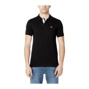 Tommy Jeans Svart bomullspolotröja herrkollektion Black, Herr