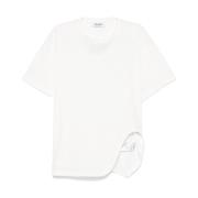 The Attico Vit Crew Neck Broderad Logga T-shirt White, Dam