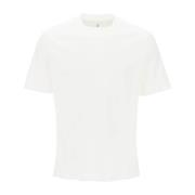 Brunello Cucinelli Crew Neck T-shirt med sidslitsar White, Herr