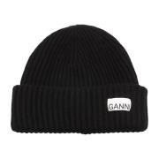 Ganni Svarta Snygga Hattar Black, Dam