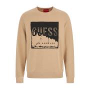 Guess ML Logo Bomullströja - Beige Beige, Herr