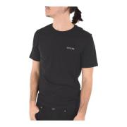 Guess Svart Logotyp T-shirt 100% Bomull Black, Herr