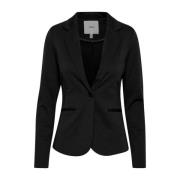 Ichi Elegant Suit Jacket med Viskos Black, Dam