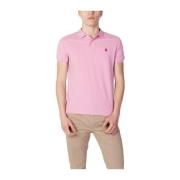 U.s. Polo Assn. Bomull Polo Skjorta Kort Ärm Pink, Herr