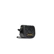 Love Moschino Elegant Crossbody Väska i Svart Polyeten Black, Dam