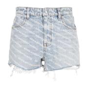 Alexander Wang Snygga Bite Shorts för Kvinnor Blue, Dam