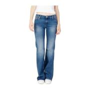 Tommy Jeans Baggy Bomull Jeans Kollektion Blue, Dam