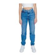 Calvin Klein Jeans Bomull Mom Jeans Kollektion Höst/Vinter Blue, Dam