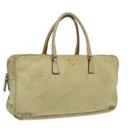 Prada Vintage Pre-owned Nylon prada-vskor Beige, Dam