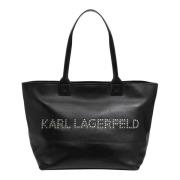 Karl Lagerfeld Stilren Toteväska med Dragkedja Black, Dam