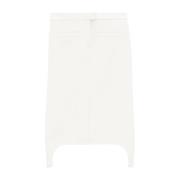 Courrèges Vit Twill Suspenders Mini Kjol White, Dam