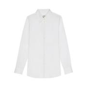 Ines De La Fressange Paris Marinblå Bomull Slim Fit Skjorta White, Dam