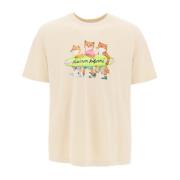 Maison Kitsuné T-Shirts Beige, Herr