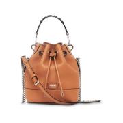 Lancel Brun Läder Bucket Väska Ninon Brown, Dam