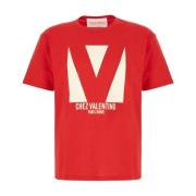 Valentino Garavani Casual Bomull T-shirt för Män Red, Herr