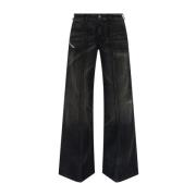 Diesel Retro Flare Jeans Inspirerad av '70-talet Black, Dam