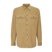 Dsquared2 Corduroy Patch Fickor Skjorta Beige, Herr