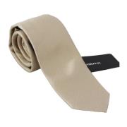 Dolce & Gabbana Guld Sidenslips Exklusiv Kollektion Ljusbrun Beige, He...