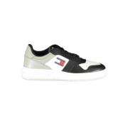 Tommy Hilfiger Svart Polyester Sneaker med Kontrastdetaljer Black, Her...